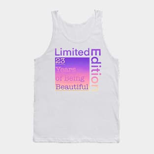 23 Year Old Gift Gradient Limited Edition 23th Retro Birthday Tank Top